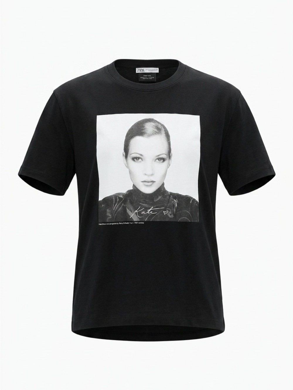 Zara x Kate Moss collab Crewneck T-Shirt